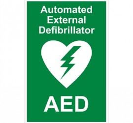 Image showing AED Defibrillator Sign