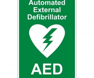 AED Defibrillator Sign