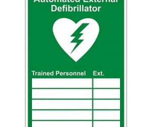 AED Trained Personnel Sign