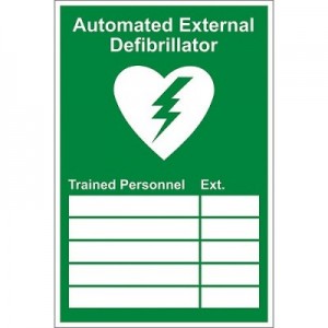 Image showing AED Trained Personnel Sign
