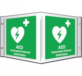 Image showing Panoramic AED Sign