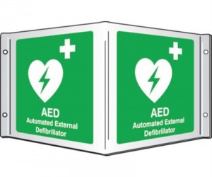 Panoramic AED Signs