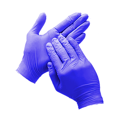 Nitrile PF Blue Disposable Gloves
